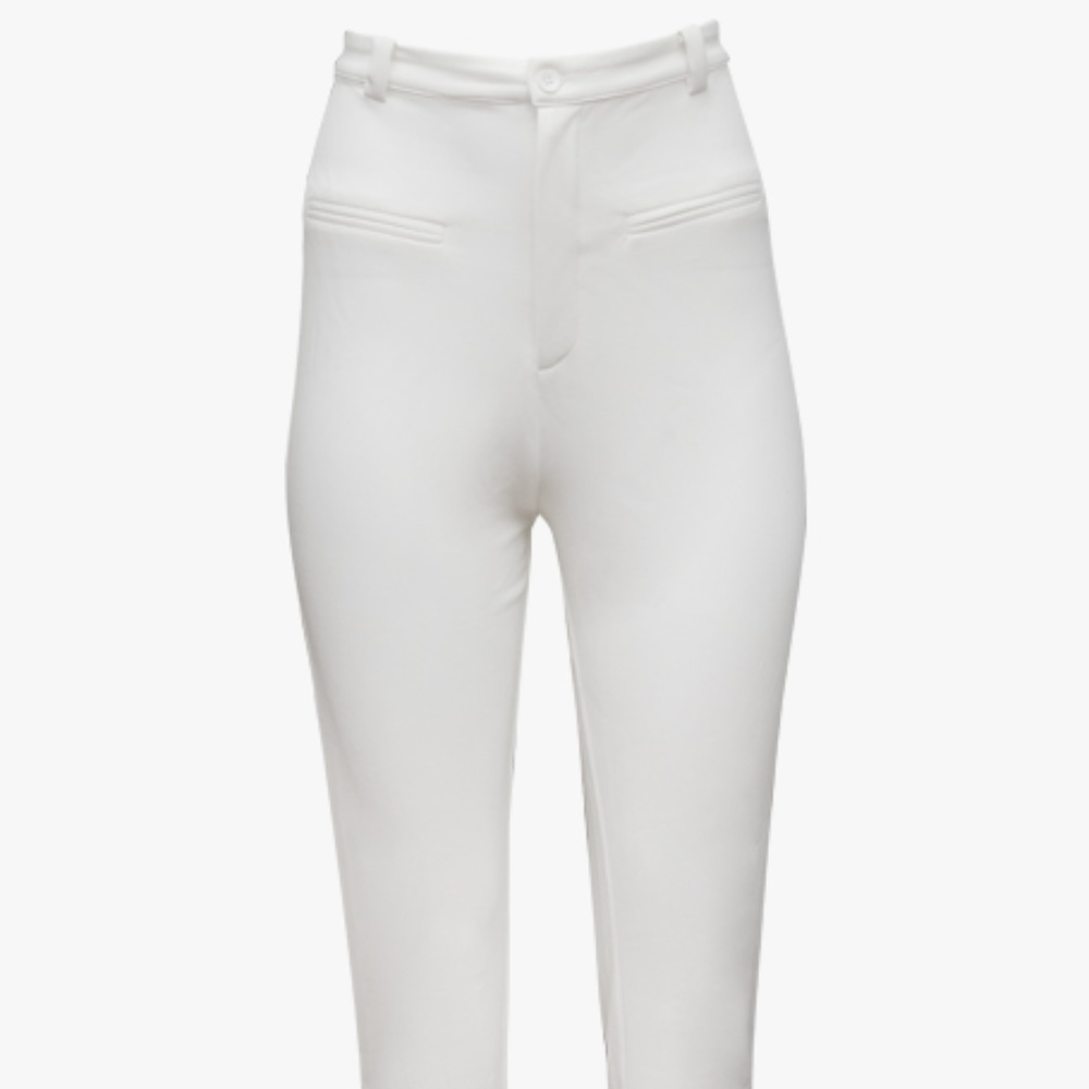 White High Waisted Pant